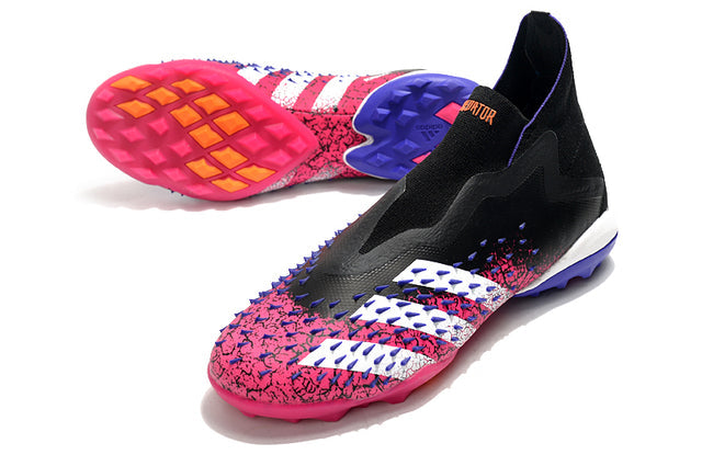 Predator Freak + FG Black/Pink/Purple High Top Soccer Cleats