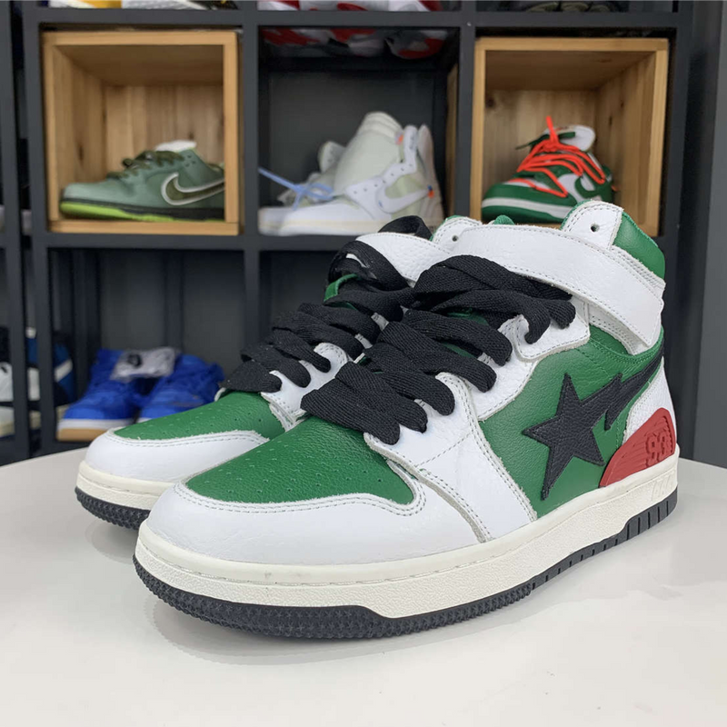 A Bathing Ape Bape SK8 "Sta White Green"