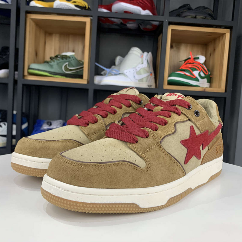 A Bathing Ape Sk8 Sta Wheat "Red"