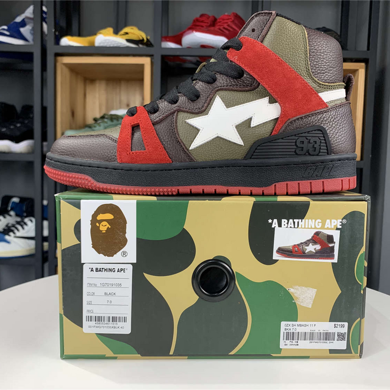 A Bathing Ape Bape Sta "93 Hi Khaki Green"