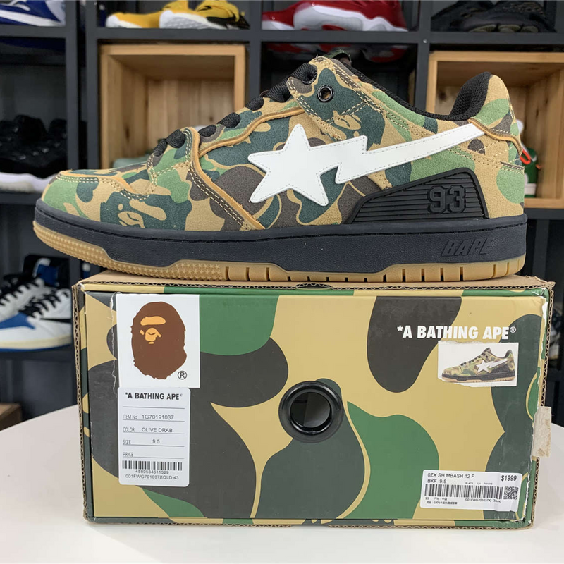 A Bathing Ape Bape SK8 Sta "ABC Camo Green"