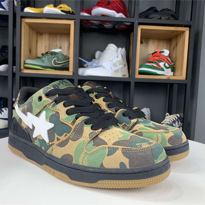 A Bathing Ape Bape SK8 Sta "ABC Camo Green"