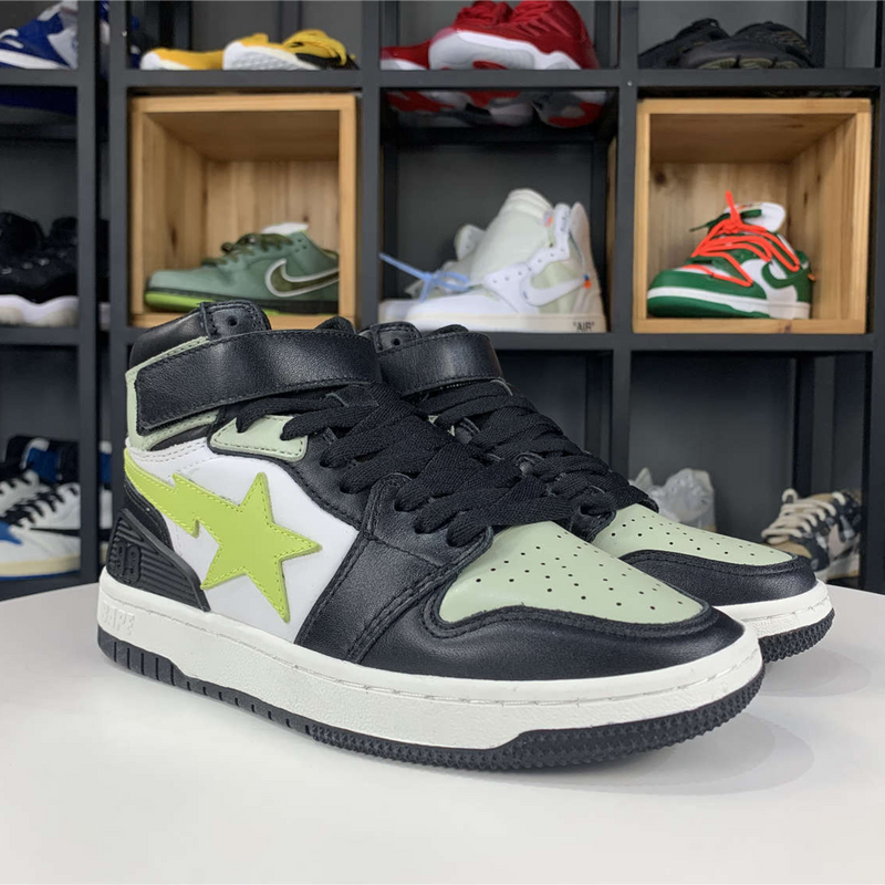 A Bathing Ape Block Sta High "Black Lime"