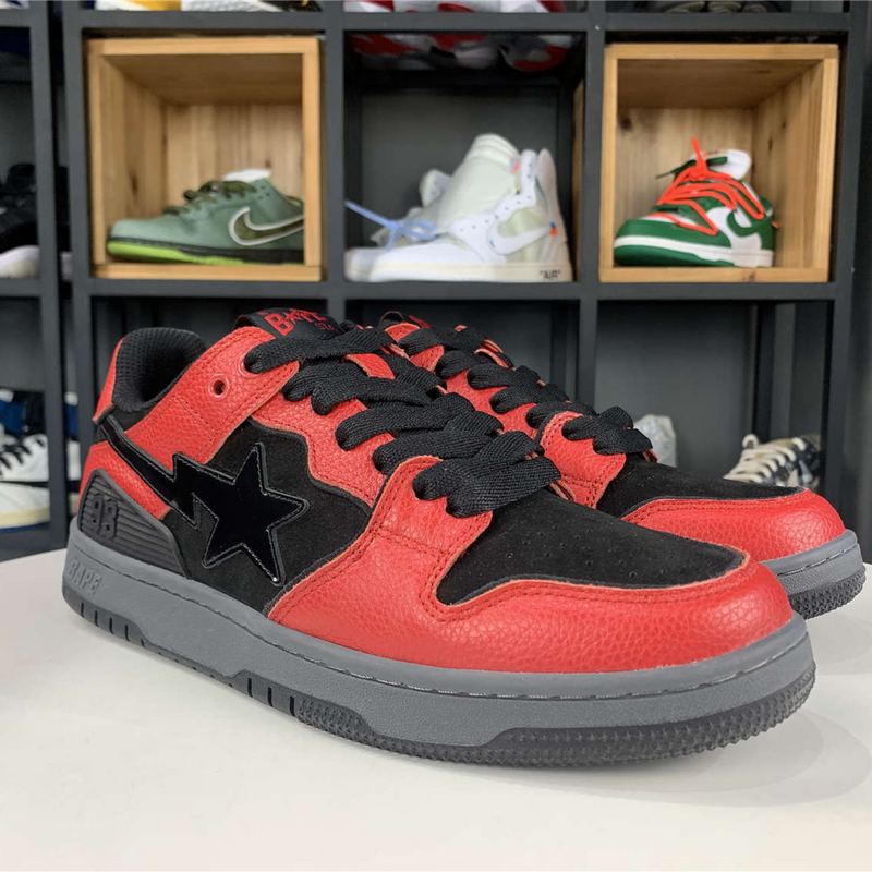 A Bathing Ape Bape SK8 "Sta Red Black"