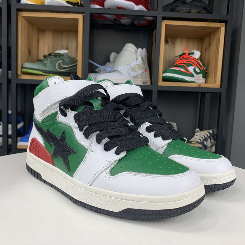 A Bathing Ape Bape SK8 "Sta White Green"