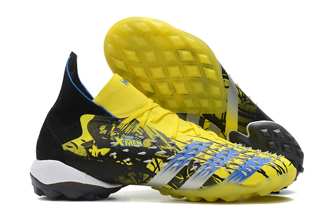 Chuteira Society Predator Freak.1 FG Xmen/Black/Yellow/Blue - Cano Alto