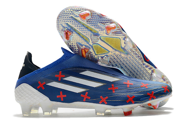 Campo X SpeedFlow FG Blue and Polka Dot Football Boots