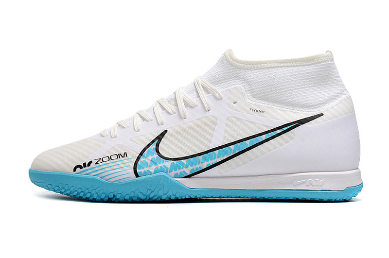 Air Zoom Superfly 9 TF Futsal Boot - White/Blue - High Top