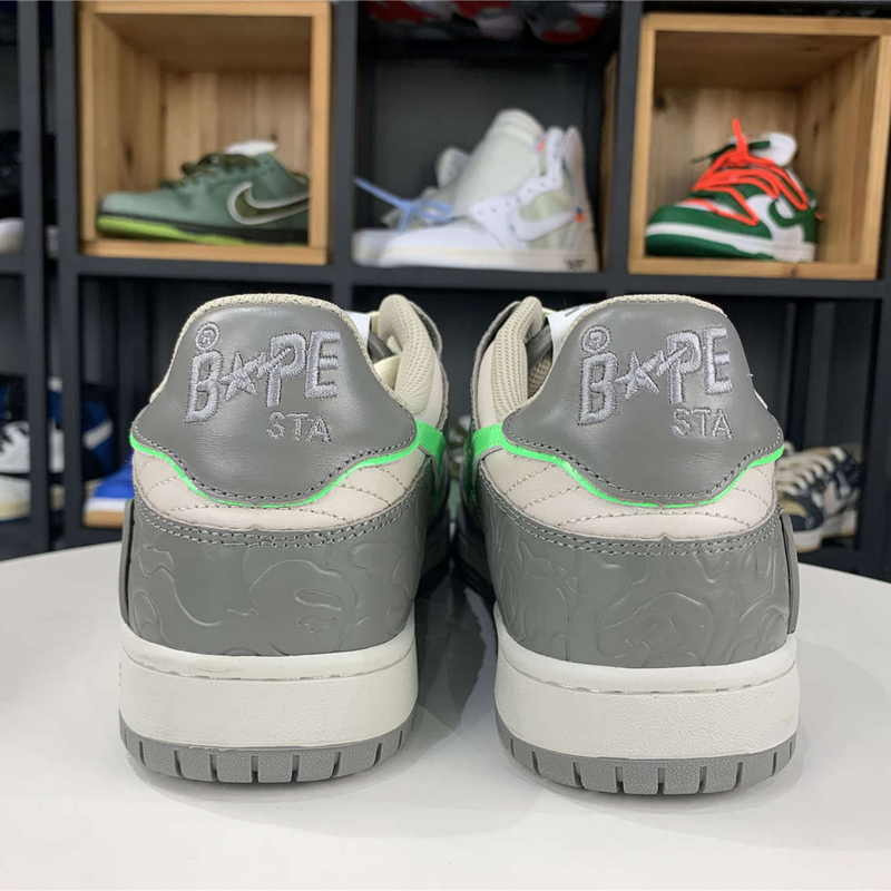 A Bathing Ape Bape SK8 Sta "Grey Green"