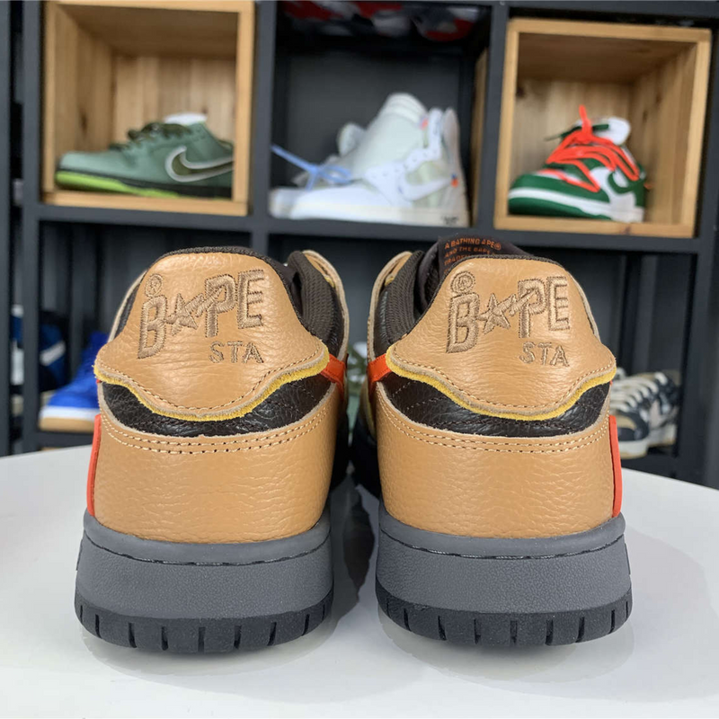 A Bathing Ape Bape SK8 Sta "Brown Orange"