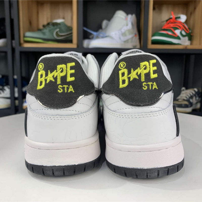 A Bathing Ape Bape SK8 Sta "White Silver"