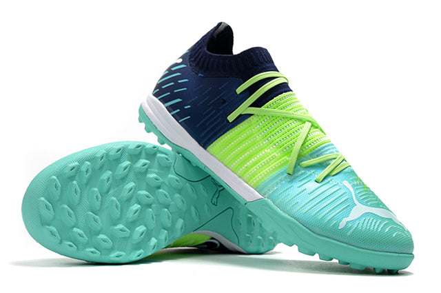 Society Future Z TF Blue/Yellow/Green Football Boot - Low