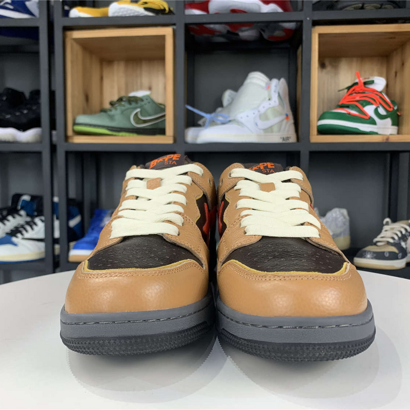 A Bathing Ape Bape SK8 Sta "Brown Orange"