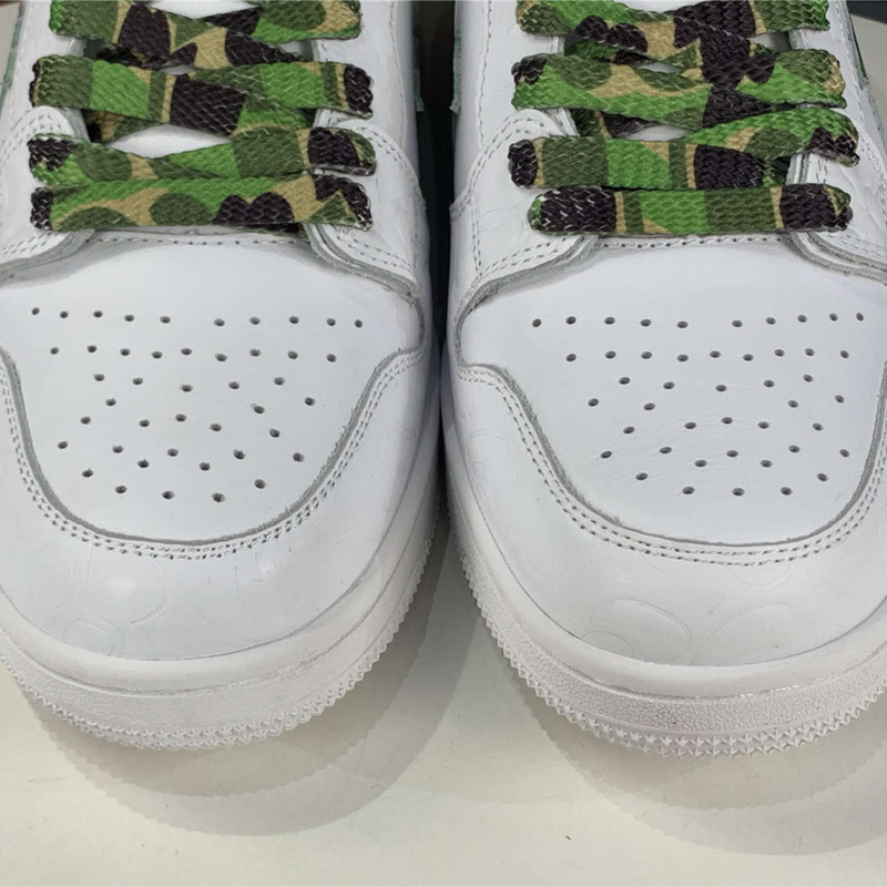 A Bathing Ape Bape Sta Low "White ABC Camo Green"