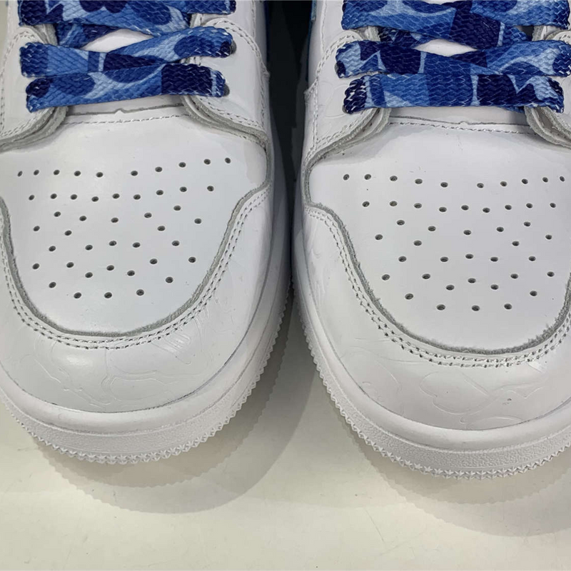 A Bathing Ape Bape Sta Low "White ABC Camo Blue"