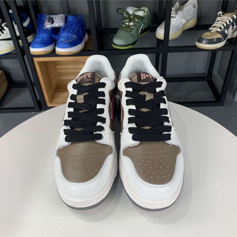 A Bathing Ape Bape Court Sta "Brown Pink"