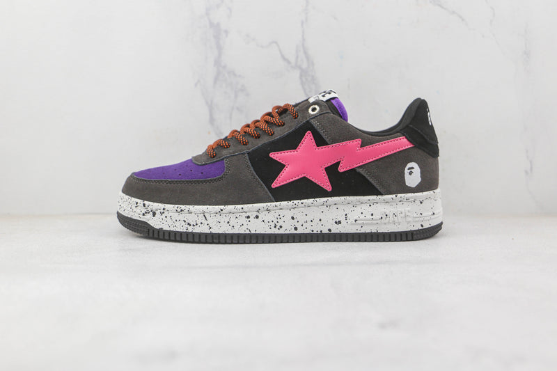 Bape Sta Black Grey Pink Suede