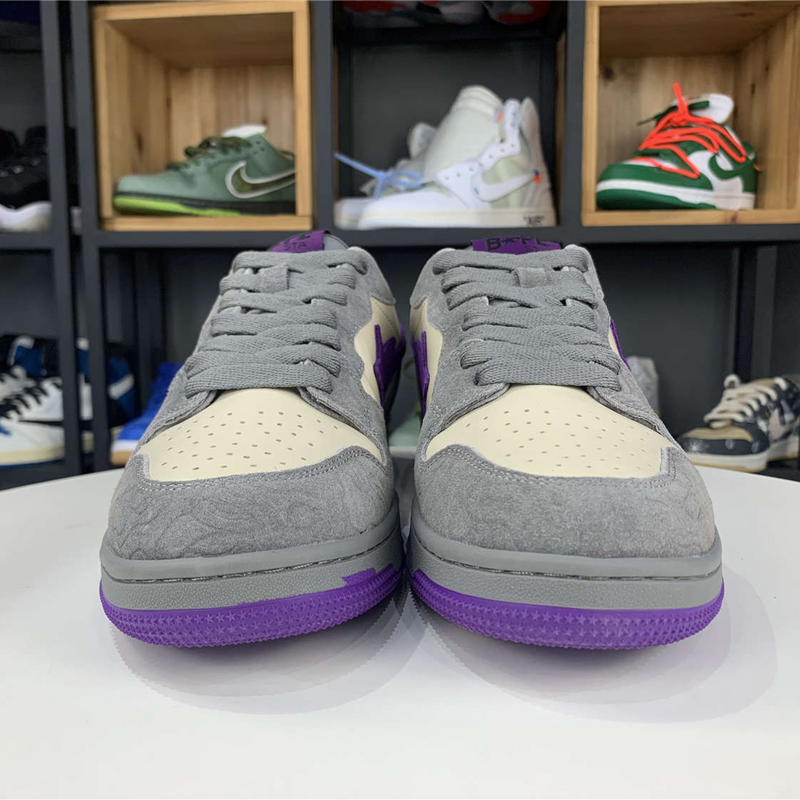 A Bathing Ape Court Sta "Mist Grey Royal Purple"