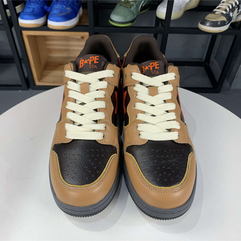 A Bathing Ape Bape SK8 Sta "Brown Orange"