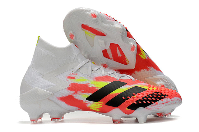 Predator Mutator .1 FG White/Red High Top Football Boots