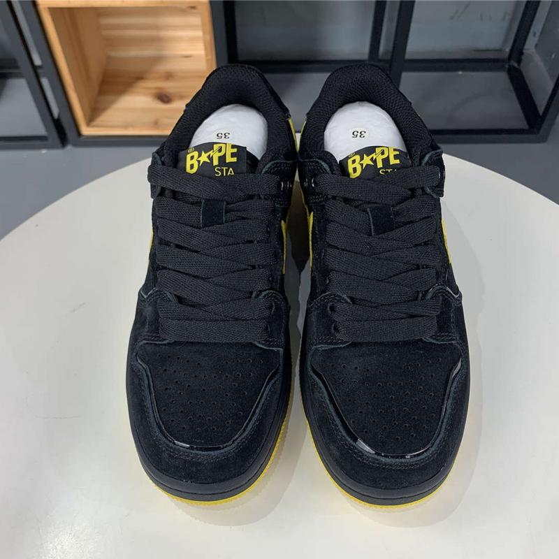 A Bathing Ape Sk8 Sta "Black Electric Yellow"