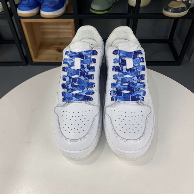 A Bathing Ape Bape Sta Low "White ABC Camo Blue"