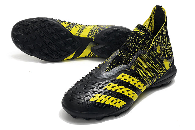 Predator Freak + FG Black/Yellow High Top Soccer Cleats