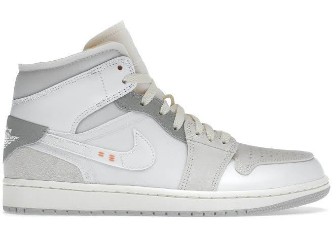 Jordan 1 Mid Craft Inside Out White Grey