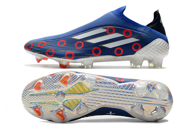 Campo X SpeedFlow FG Blue and Polka Dot Football Boots