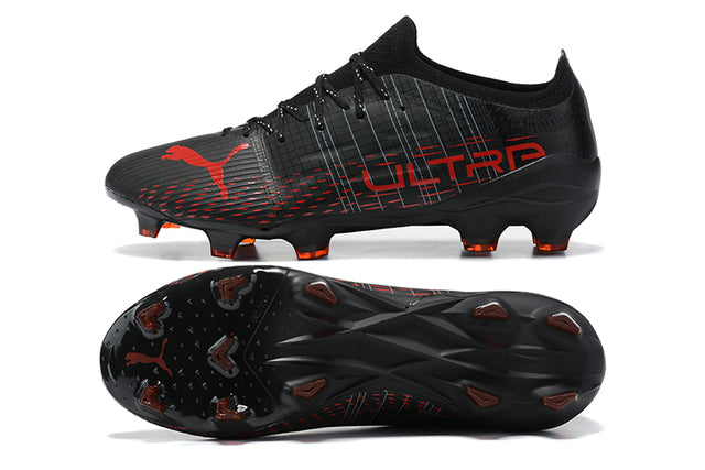 Ultra FG Black/Red Field Football Boots