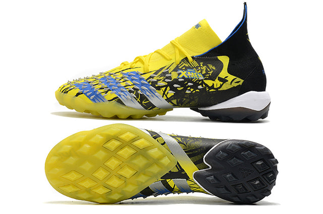 Chuteira Society Predator Freak.1 FG Xmen/Black/Yellow/Blue - Cano Alto