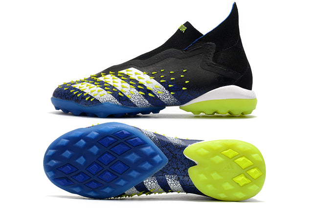 Predator Freak + FG Black/Blue High Top Soccer Cleats