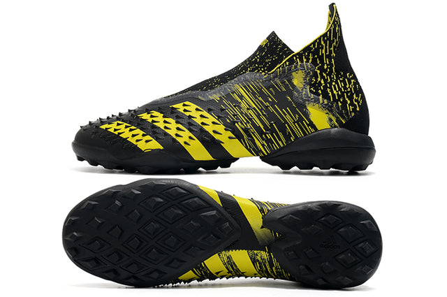 Predator Freak + FG Black/Yellow High Top Soccer Cleats