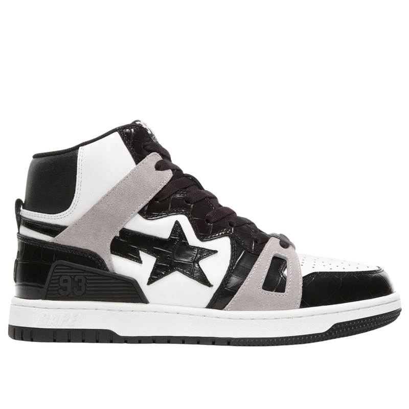 A Bathing Ape Bape Sta "93 Hi Black Light Grey"