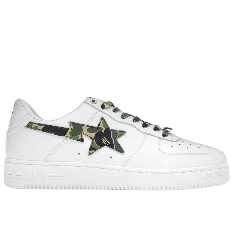 A Bathing Ape Bape Sta Low "White ABC Camo Green"