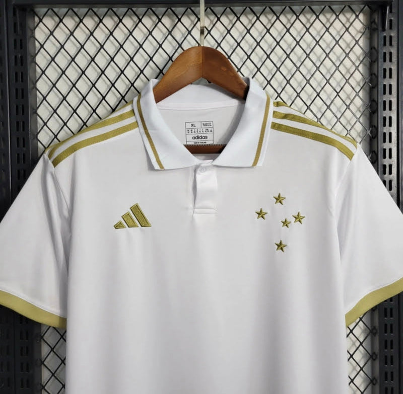 Cruzeiro Polo Branca e Dourado - Adidas