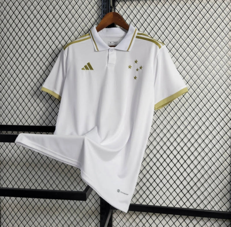 Cruzeiro Polo Branca e Dourado - Adidas