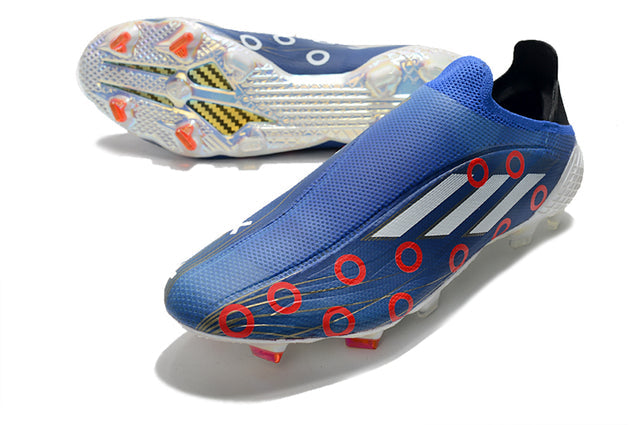 Campo X SpeedFlow FG Blue and Polka Dot Football Boots