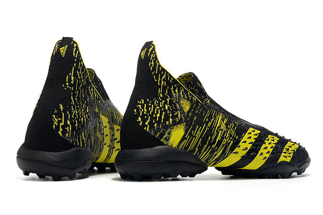 Predator Freak + FG Black/Yellow High Top Soccer Cleats