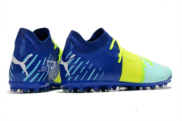 Society Future Z FG Football Boot Blue/Yellow/Green - Low