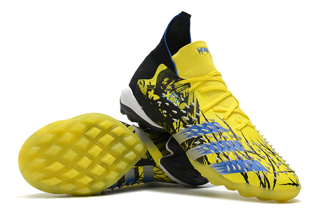 Chuteira Society Predator Freak.1 FG Xmen/Black/Yellow/Blue - Cano Alto