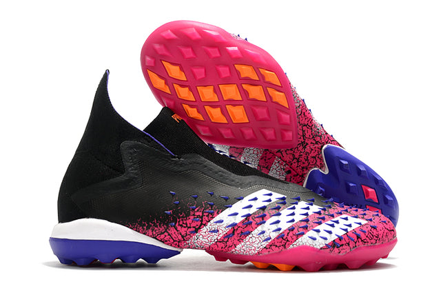 Predator Freak + FG Black/Pink/Purple High Top Soccer Cleats