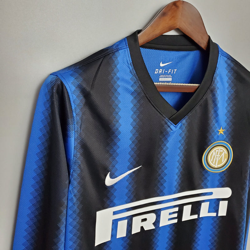 Jersey Inter de Milão Titular 10/11 - Retro Manga Comprida