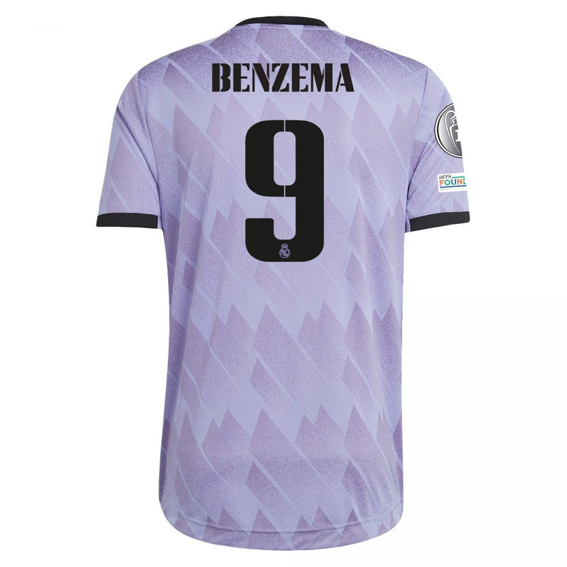 Karim Benzema Real Madrid 22/23 Player [Slim Fit] UCL II Away Jersey - Adidas