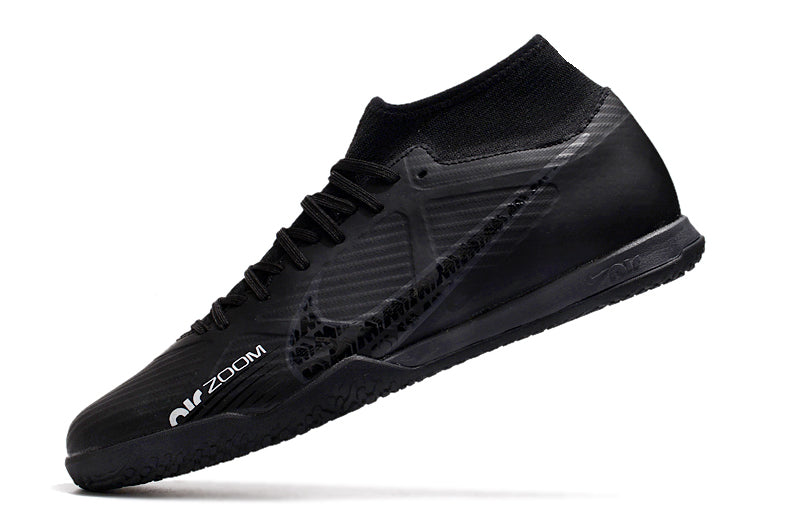 Air Zoom Superfly 9 TF Futsal Boot - All Black - High Top