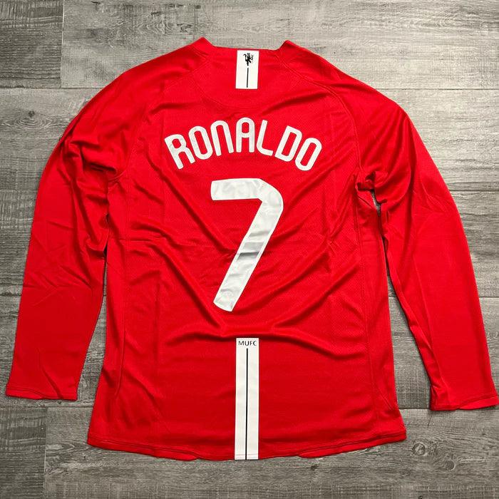 Retro Manchester United Long-sleeve Home Jersey 2007/08