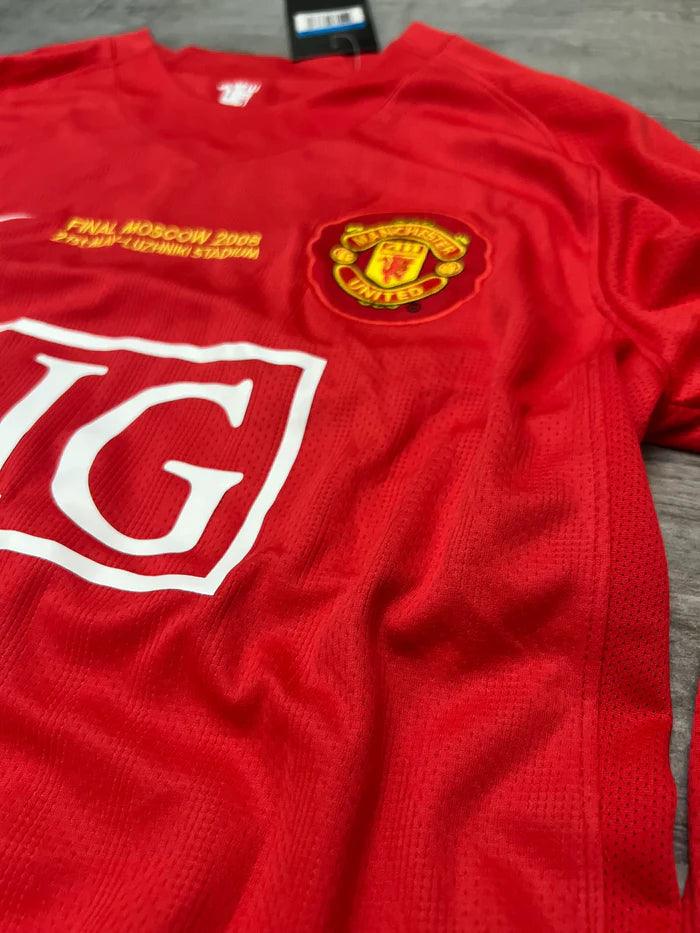 Retro Manchester United Long-sleeve Home Jersey 2007/08