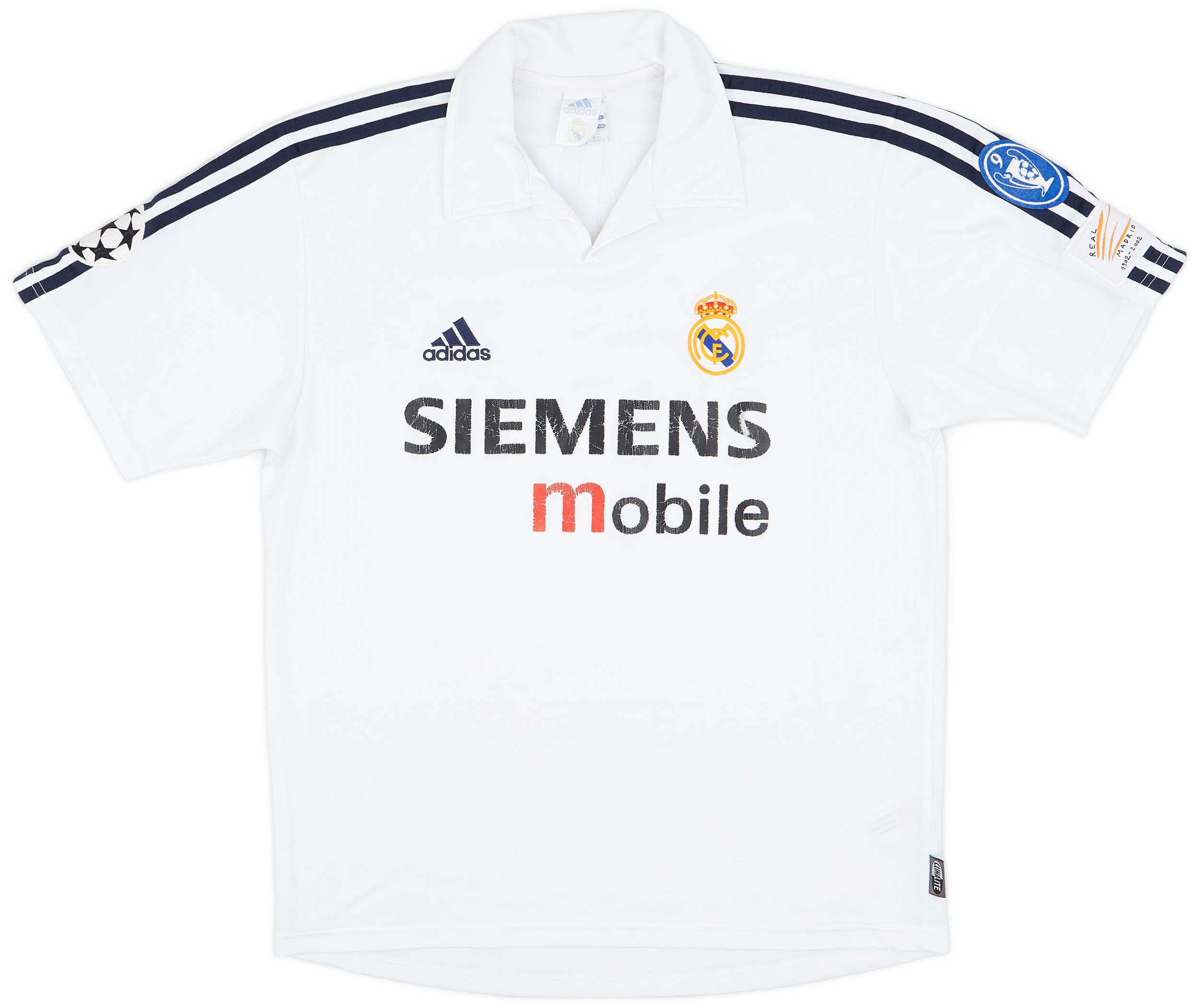 186e8241a1c3bdddb0d87a7845c47ad54c0a848ea468e30c52cbfdef770058c7 Real Madrid Home Retro Jersey 2002/03 - Image 1