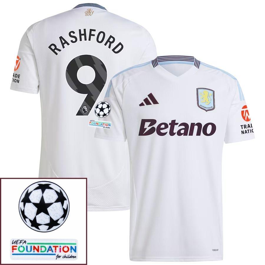 BRINDE-2025-03-04T224354.837 Aston Villa Rashford 9 Away Fan Jersey 2024/25 Patches UCL UEFA Foundation (Official Printing) - Image 1