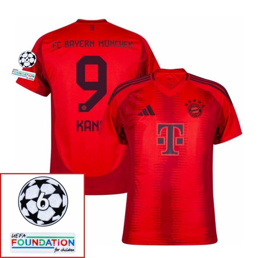 BRINDE-2025-03-04T233353.845_1f5bfc56-fcb3-42e9-993a-c2f7a3a544a1 Bayern München Harry Kane 9 Home Fan Jersey 2024/25 Patches UCL UEFA Foundation (Official Printing) - Image 1